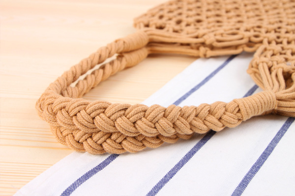 Spring&Summer Season Women'S Gender Vintage Style Style Bucket Shape Large Size Women's Large Spring&summer Cotton Rope Vintage Style Bucket Bag
