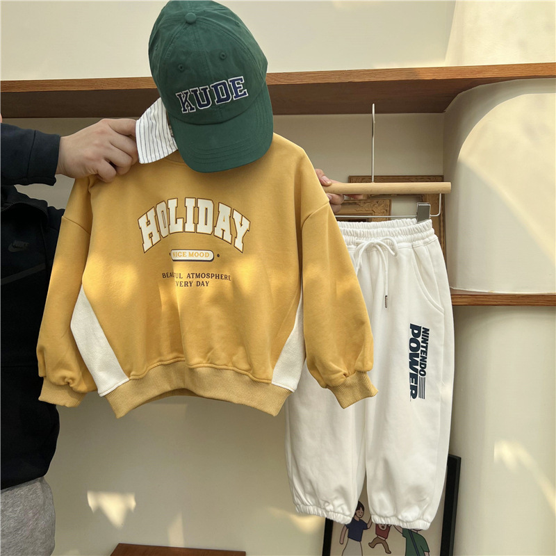 Ragazzi Autunno 2024 American Alphabet Sport Bambini Casual e Bello Esplosivo Strada Largo Scuola Media Cotone_voghion.com