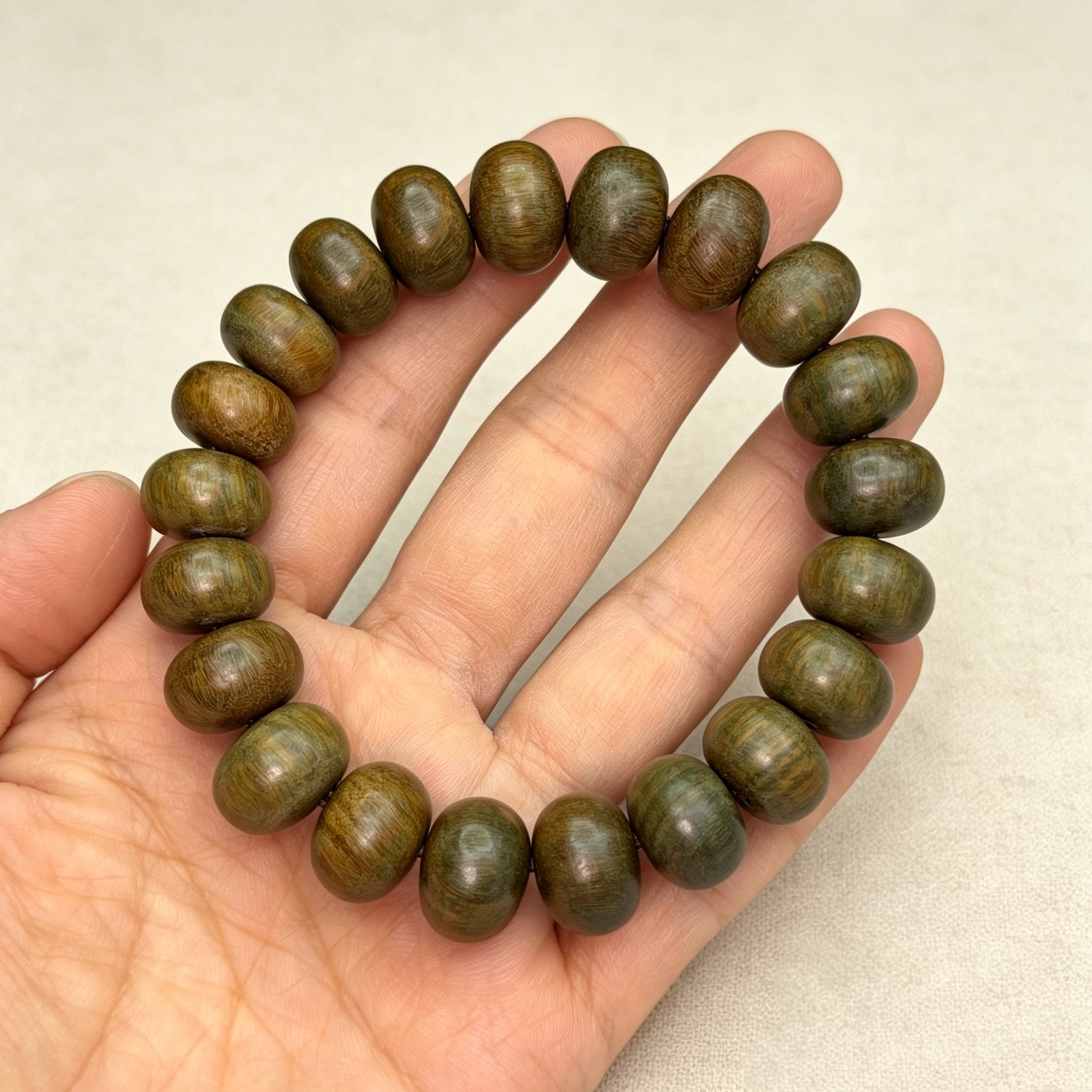 绿檀11*15mm算盘珠 / 标准