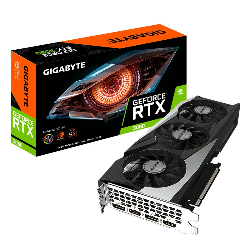 Видеокарта Gigabyte RTX3060 Magic Eagle, GDDR6 12 ГБ, совместима для настольного гейминга