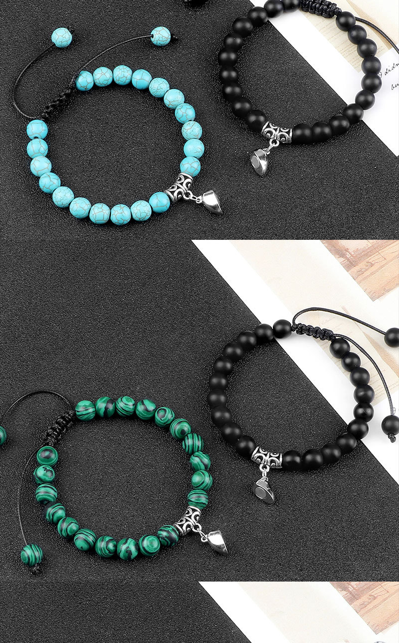 Heart Shaped Magnetic Braided Couple Bracelets For Relationships_voghion.com