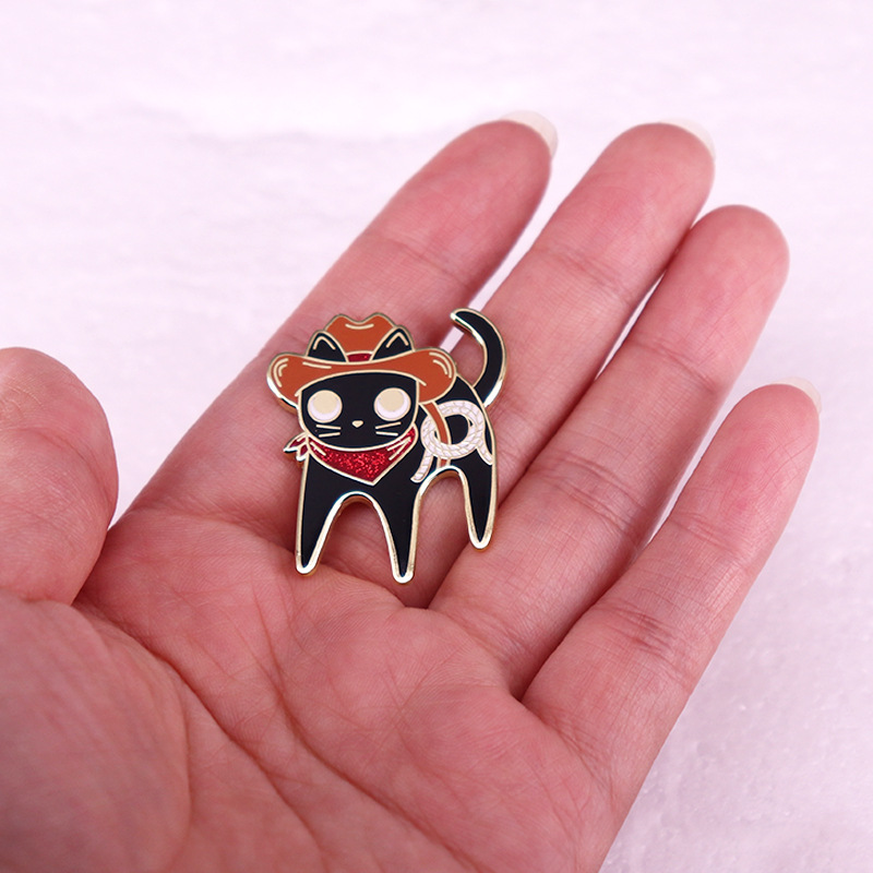 Western Cowboy Cat Brooch 4