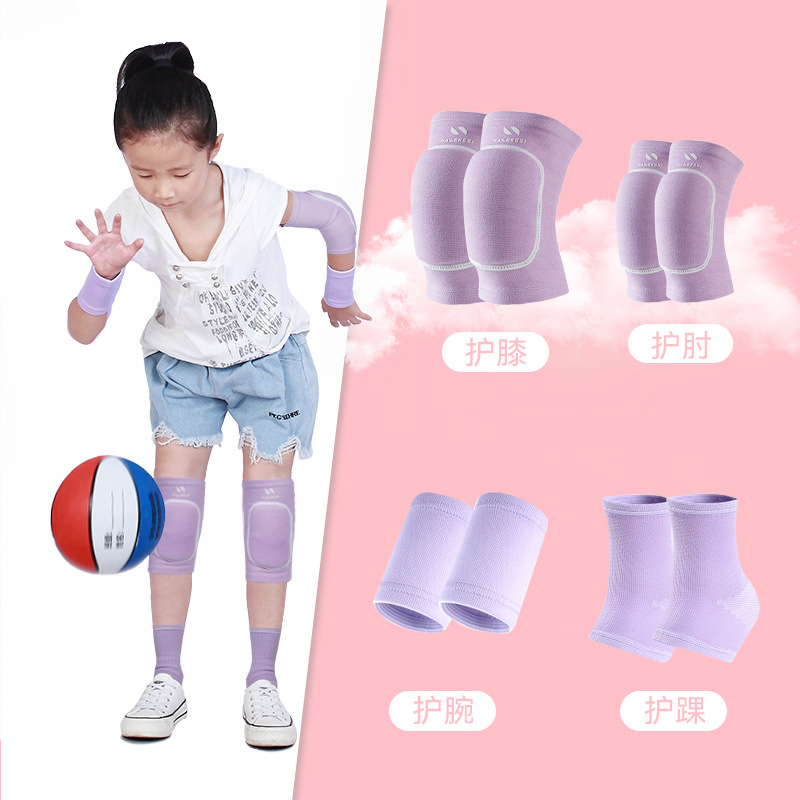 Niños rodillas y codo conjunto de baile baloncesto anti-caída especial rodillas de verano anti-choque conjunto de protección de bicicleta