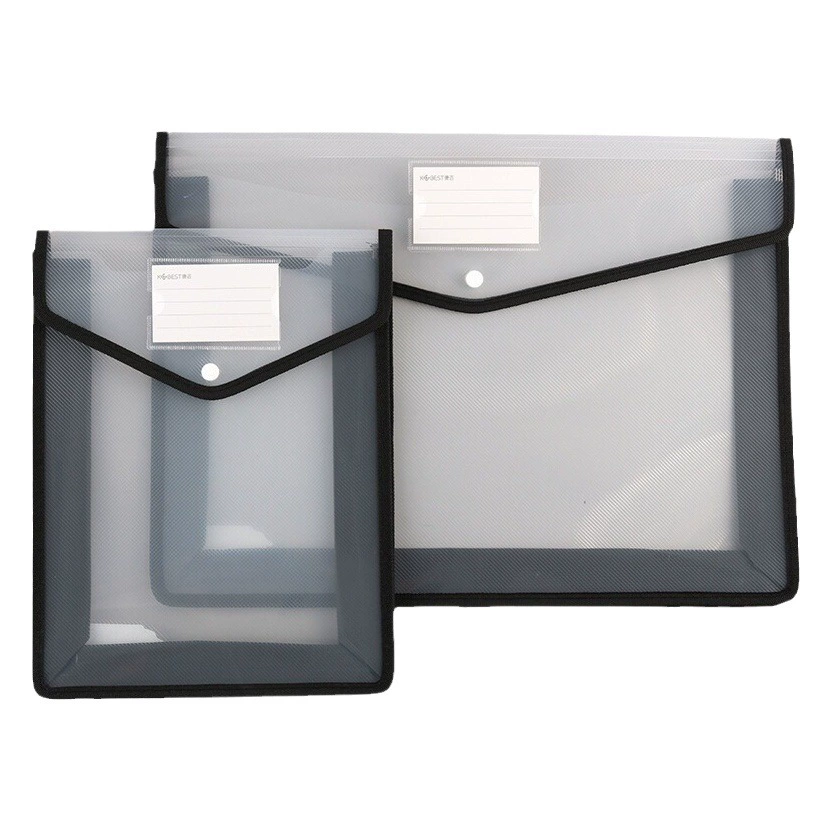 Прозрачная сумка для файлов Kangbai a3, горизонтальная стереосумка с защелкой, большая вместительная сумка для хранения тестовых бумаг для учащихся начальной и средней школы, открывающаяся и закрывающаяся