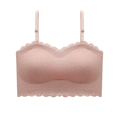 New strapless underwear for women with small breasts, non-slip, auxiliary breasts, invisible back, seamless bra, anti-exposure tube top