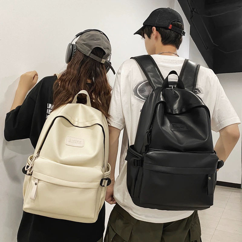 Polyurethane school bag, backpack for leisure one shoulder, 2023, Korean style