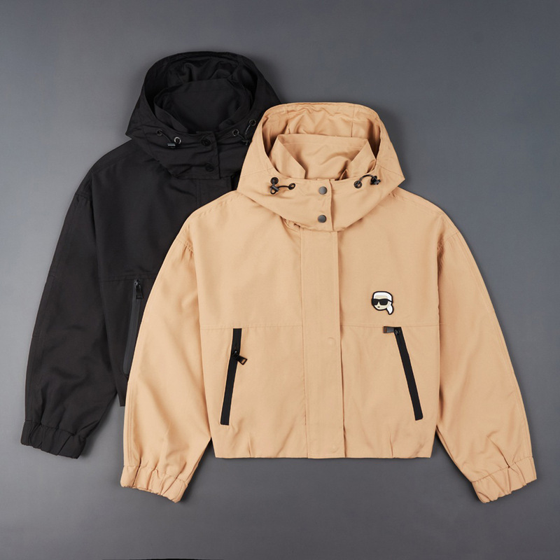 Hooded short windbreaker for women, casual, windproof, with cartoon print, versatile jacket, 269-13 Hooded short windbreaker for women, casual, windproof, with cartoon print, versatile jacket, 269-13