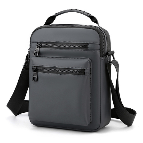 Cross-border new men's shoulder bag casual shoulder sports bag men's trendy solid color Oxford cloth crossbody bag men's wholesale