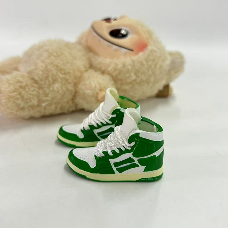 LABUBU Zapatos Rabu Ropa de bebé 17cm felpa vinilo bolso de muñeca colgante para zapatos desnudos caja ciega