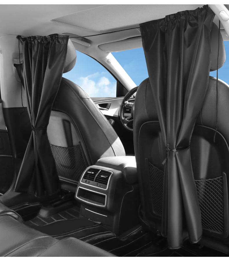 Car Interior Partition Curtains for Sun Protection and Heat Insulation, Car Side Window Sunshades, Car Front and Rear Partition-Style Blackout Privacy Curtains