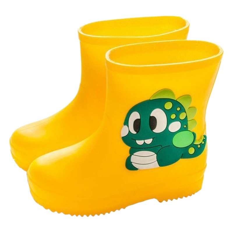 2025 детские резиновые сапоги с рисунком динозавра, детские резиновые сапоги, водонепроницаемая верхняя одежда для мальчиков и девочек 2-6 лет, милые короткие галоши