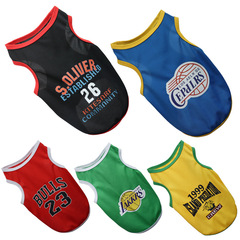 Summer Pet Breathable Vest Casual Sports Wear for Small and Medium Dogs Basketball Suit Summer Pet Clothes Factory Wholesale