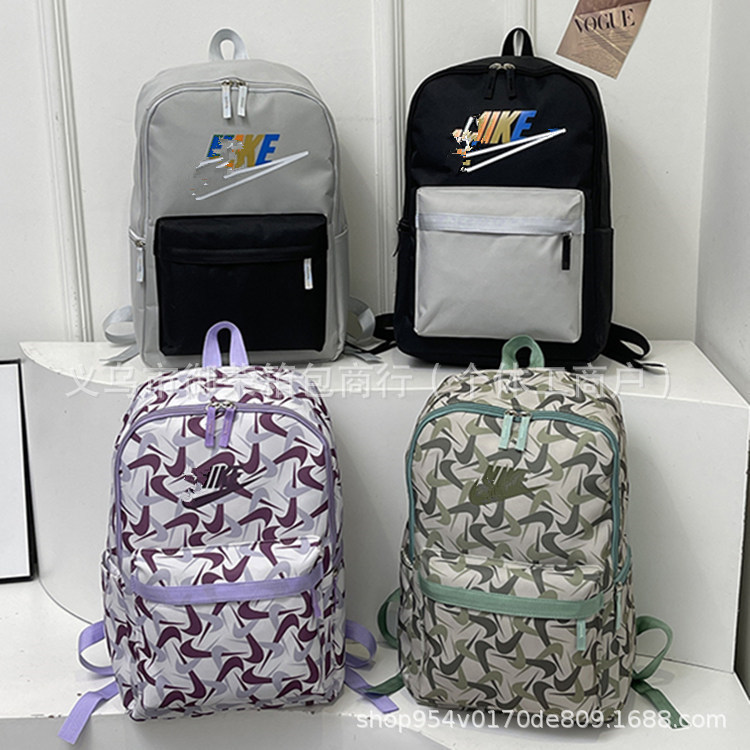 Dropshipping Letter Trendy Brand Backpack Women's Large Capacity Student School Bag Casual Outdoor Sports Backpack Travel Bag