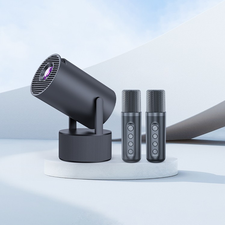 Proyector transfronterizo HY300PRO A008 Smart Mini portátil para el hogar Proyector al aire libre 4K Ultra HD