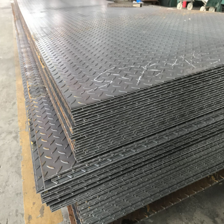 重庆花纹钢板批发菱型花纹钢板提供热镀锌剪折服务