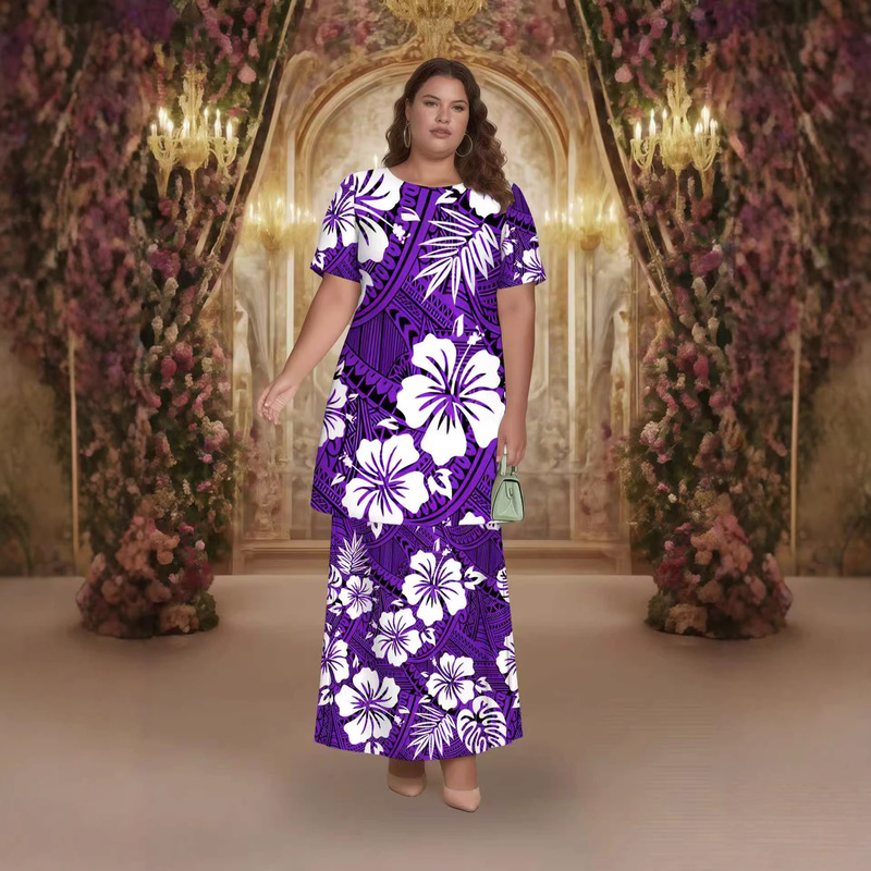 Rayon Fabric Bohemian Ethnic Style Dress Set Casual Vacation Island Travel Celebration