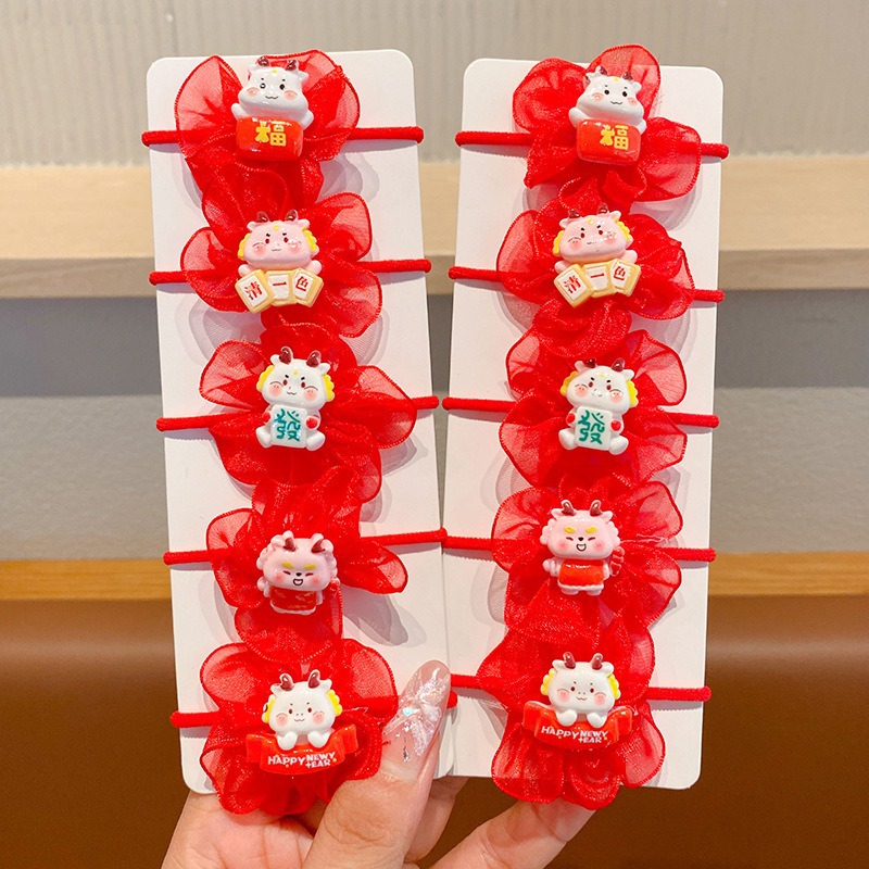 Cuerda de pelo de dibujos animados de alta elasticidad accesorios para el cabello de los niños cuerda de pelo Super lindo tocado de las niñas banda de goma corbata de bebé cabeza de bola