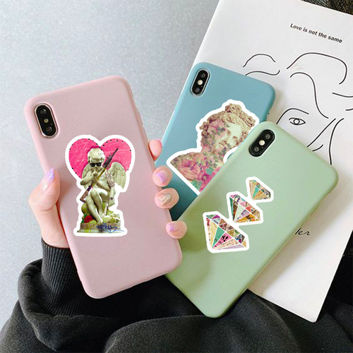 50 pieces of pink American retro graffiti sticker art mobile phone case personalized motorcycle helmet waterproof sticker wholesale