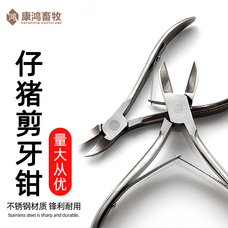 仔猪不锈钢剪牙钳精品猪用断尾钳兽用剪牙器小猪剪齿钳养殖设备
