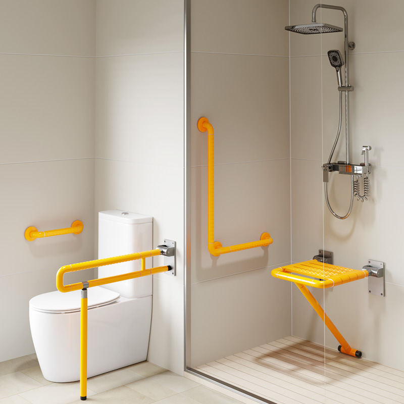 高齢者向けの浴室トイレ手すり、高齢者安全壁掛け折りたたみ浴室入浴折りたたみスツール|undefined