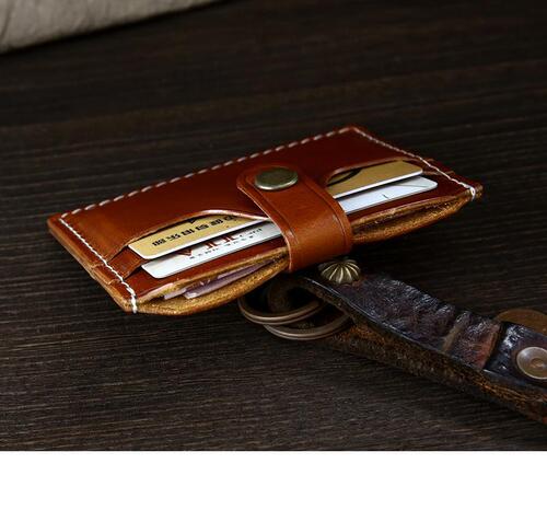 Original handmade men's genuine leather pickup bag, cowhide pickup bag, ultra-thin driver's license cover, multiple card slots, business card bag, ID bag for women