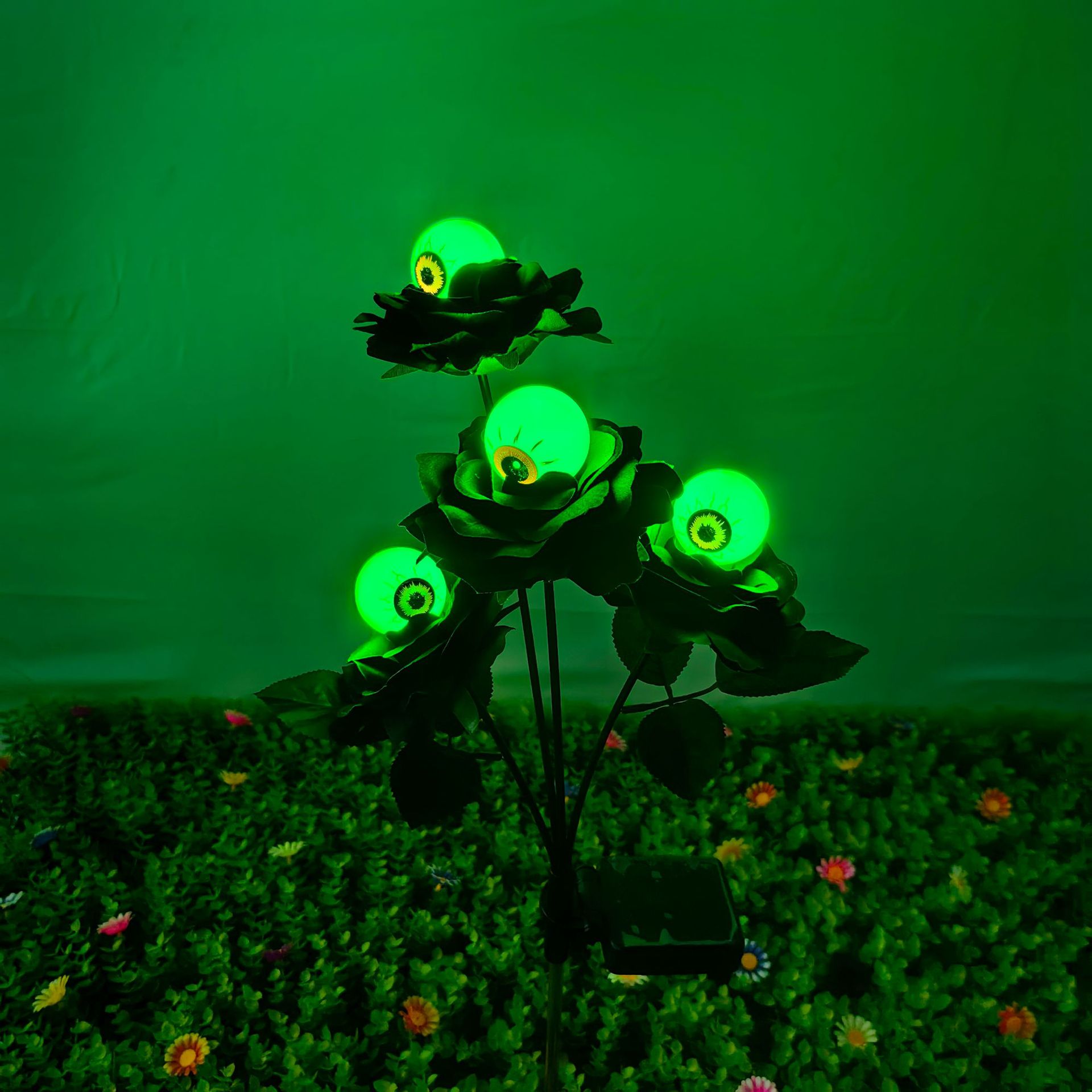 4 머리 장미 눈 스윙 램프 (녹색 빛)