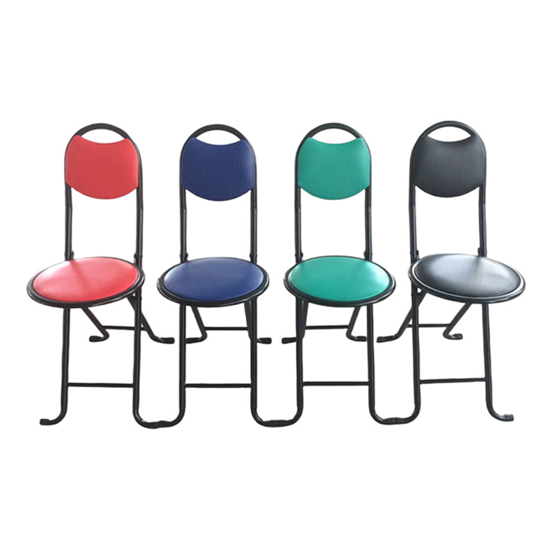 Hot Selling Middle East Foreign Trade Export Cheap Upholstered Folding Chair Duck Foot Chair Prayer Chair Metal Chair