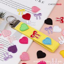 绣花标爱心刺绣补丁鞋帽箱包服装配饰手机壳背胶布贴装饰电脑刺绣