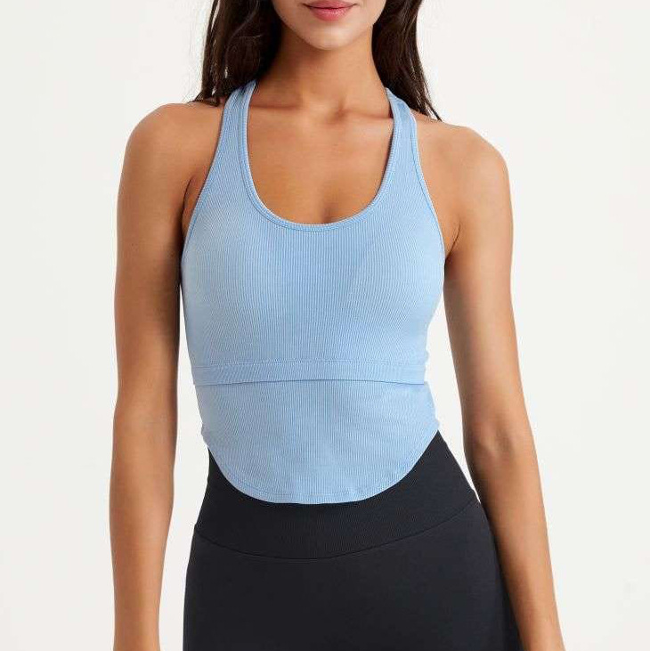 U-tipo transpirable deportes chaleco hilo fitness tops desgaste exterior