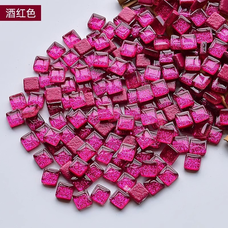 200克diy多元闪粉马赛克集合水晶自由石玻璃儿童手工材料颗粒|undefined