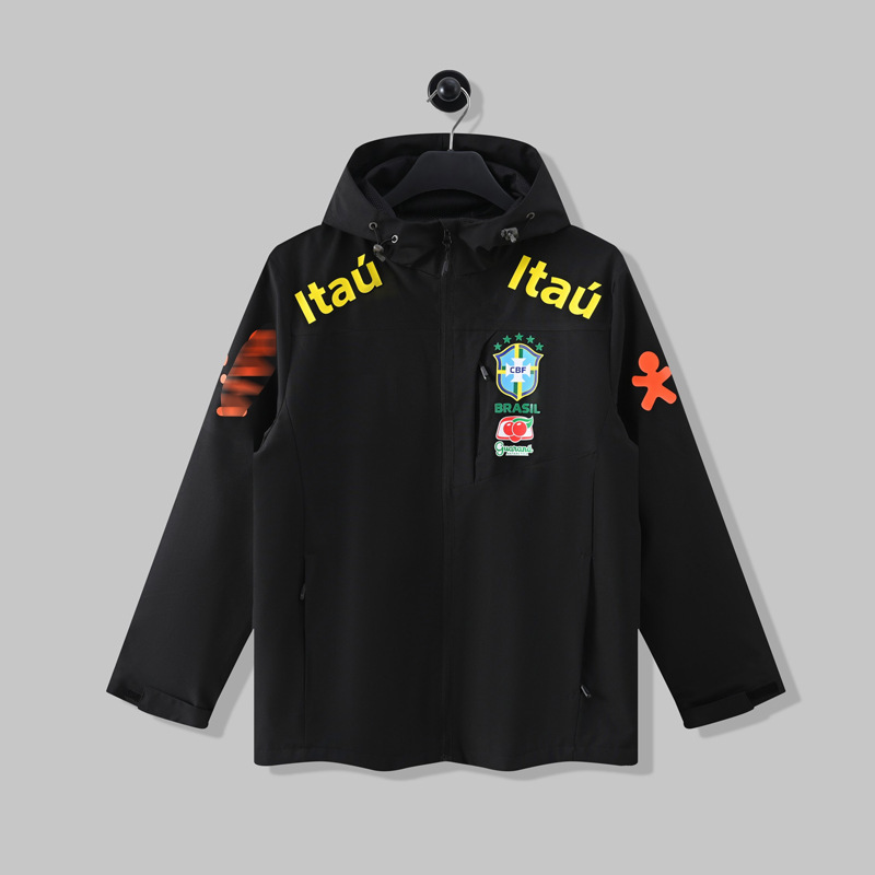 Brazilian Windbreaker Jacket for Men, Thin Style, Neymar Training Jacket, Women's Football Team Uniform, National Team Windbreaker Jacket Brazilian Windbreaker Jacket for Men, Thin Style, Neymar Training Jacket, Women's Football Team Uniform, National Team Windbreaker Jacket
