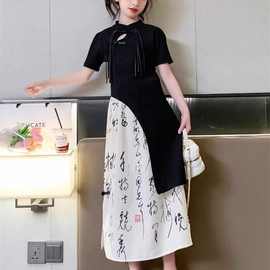 （原版布料、辅料、做工）女童套装夏新款中国风古风旗袍儿童夏季