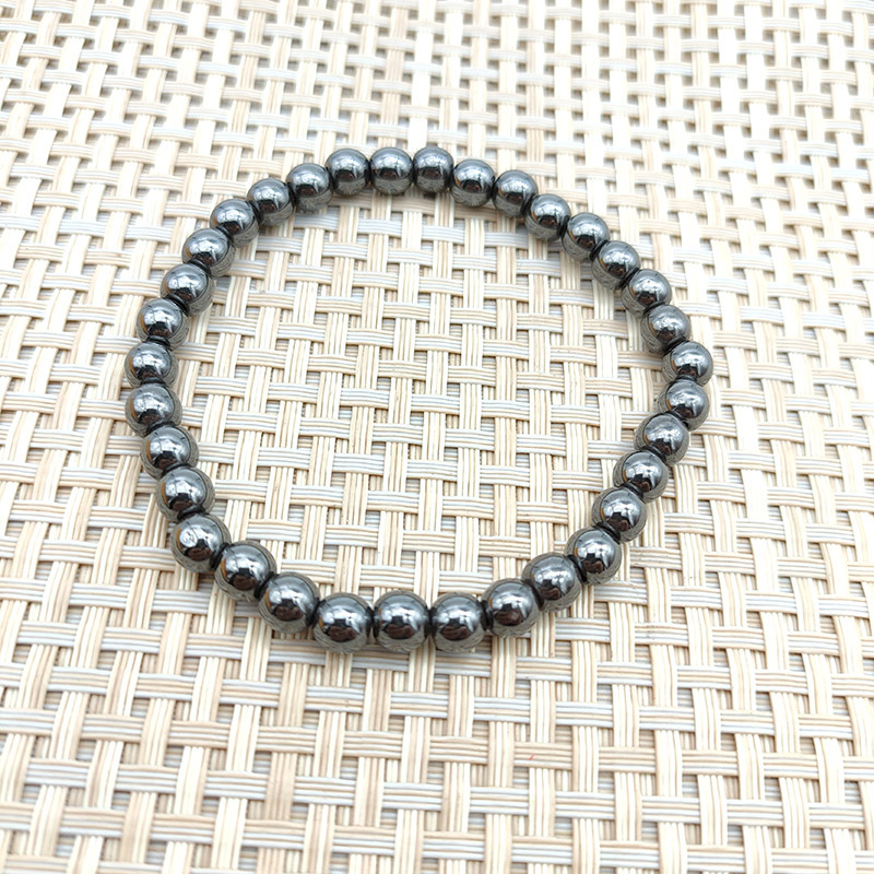 Bracelet individuel de perles rondes de 6 mm avec fermoir magnétique