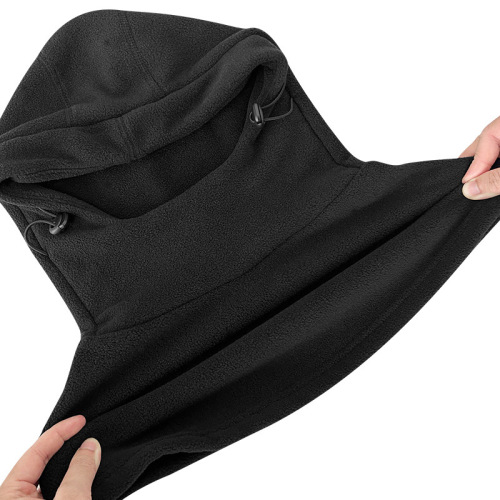 New winter outdoor riding windproof hat to prevent cold, thickened face protection, neck scarf, CS hood, plus velvet ski warm mask