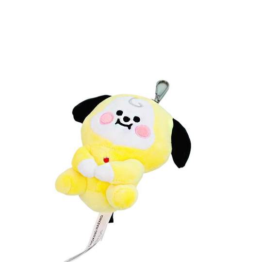 Plush pendant wholesale new Korean style series bulletproof youth group bag hanging ornaments yellow dog cute explosive cartoon back