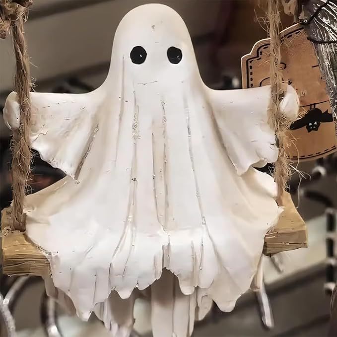  Halloween Cute Ghost Tree Swing Decor Halloween Swing Ghost Decoration