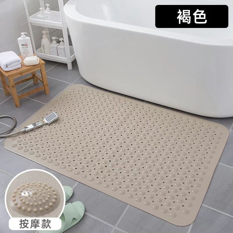无味浴室防滑垫洗澡淋浴大号带吸盘按摩脚垫厕所卫生间隔水地垫子|undefined