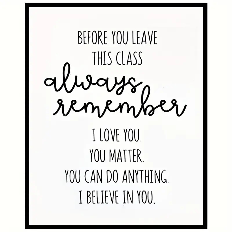我爱你，我相信你，学生礼物，艺术品装饰，，8x10 英寸无框