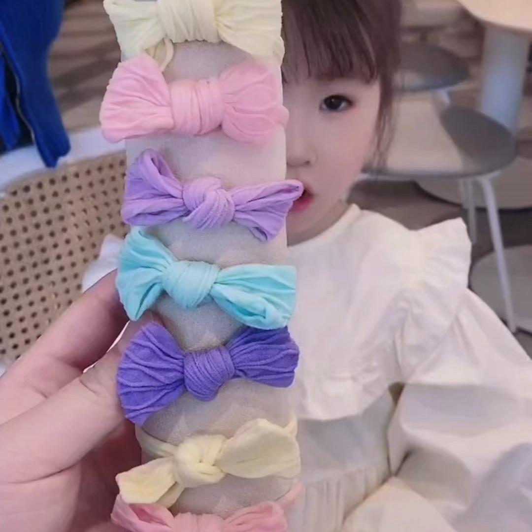 Banda de goma para Niños Accesorios para el cabello arco cuerda de pelo hembra de alta elasticidad no duele el pelo chica cuerda de pelo sin costuras chica anillo de pelo
