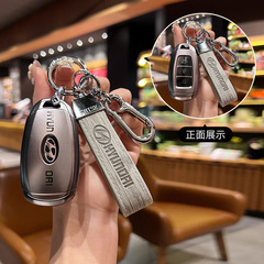 適用現代鑰匙套女ix35朗動名圖領動ix25悅動伊蘭特瑞納悅納扣包