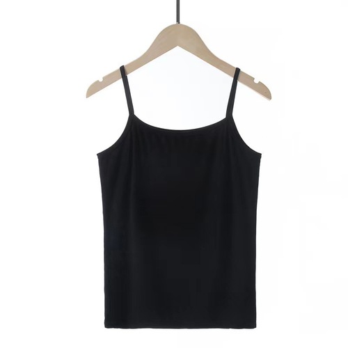Modal small camisole for women in spring and summer, versatile black inner layer, thin bottoming, slim and beautiful back basic top for women