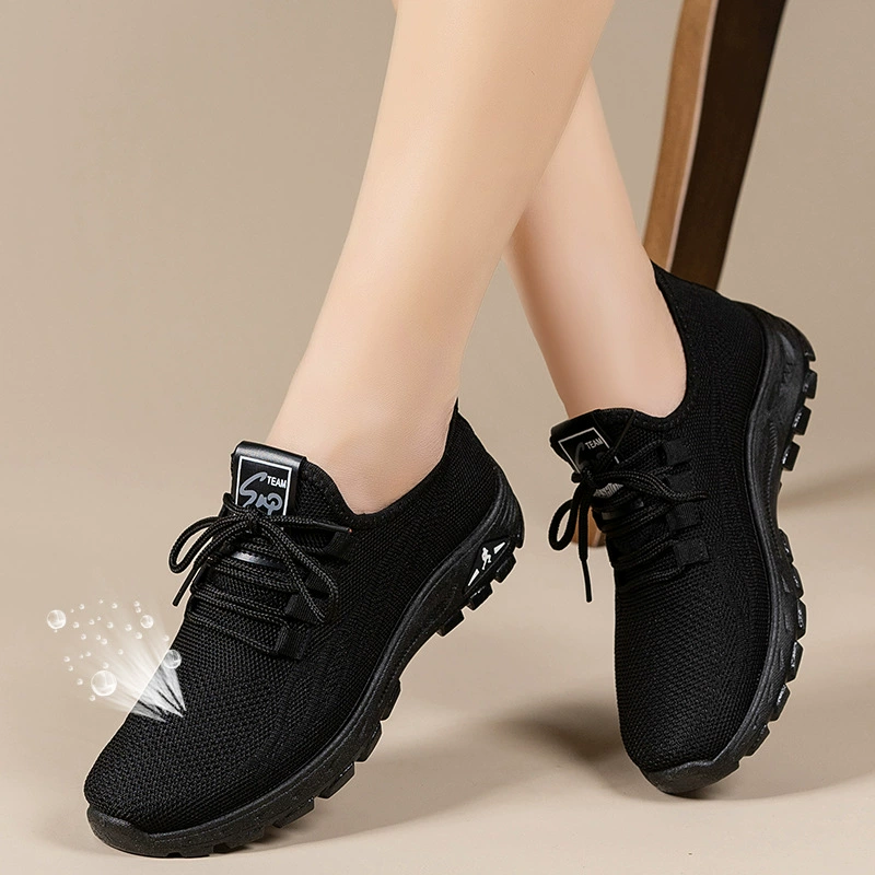 2025 новая женская обувь спортивная обувь мягкая подошва нескользящая повседневная обувь черная рабочая обувь старая пекинская ткань обувь женская