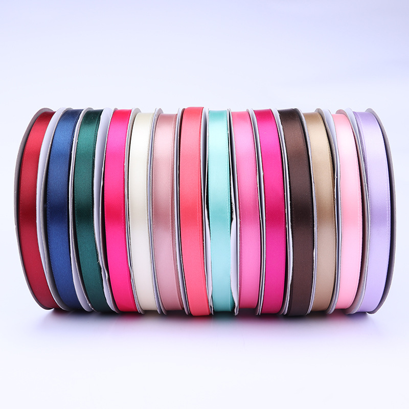 1,2 cm cinta de poliéster arco DIY cinta de la boda ramo de frutas caja de regalo de embalaje de color de la cinta de satén Decoración