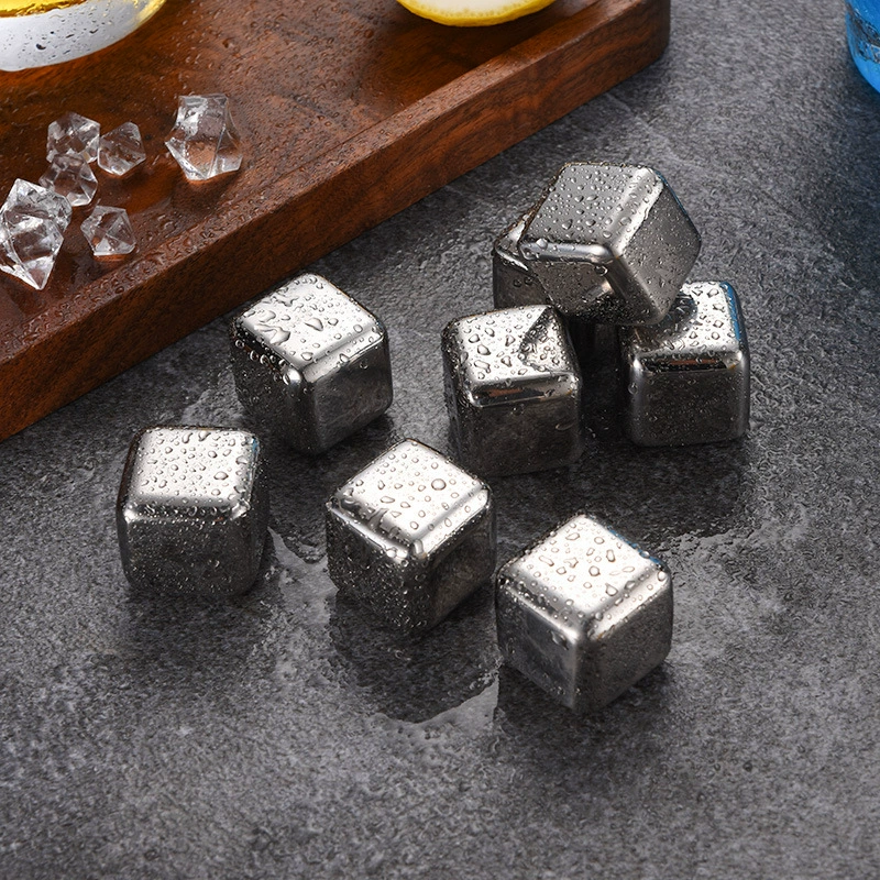 304 нержавеющая сталь Кубик льда металлические частицы льда ледяное вино Камень замороженный быстрозамороженный артефакт Бар Виски винный набор