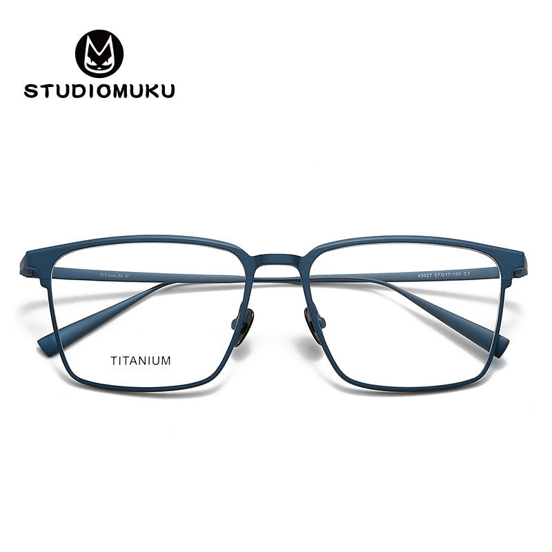 STUDIOMUKU gafas clásicas de negocios, marcos de gafas de marco grande, marcos de gafas inesperados de cara grande