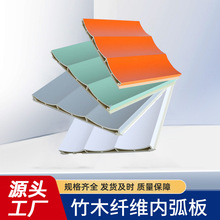 厂家供应木格栅内圆弧形长城PVC半圆凹凸墙板竹木纤维波浪板批发