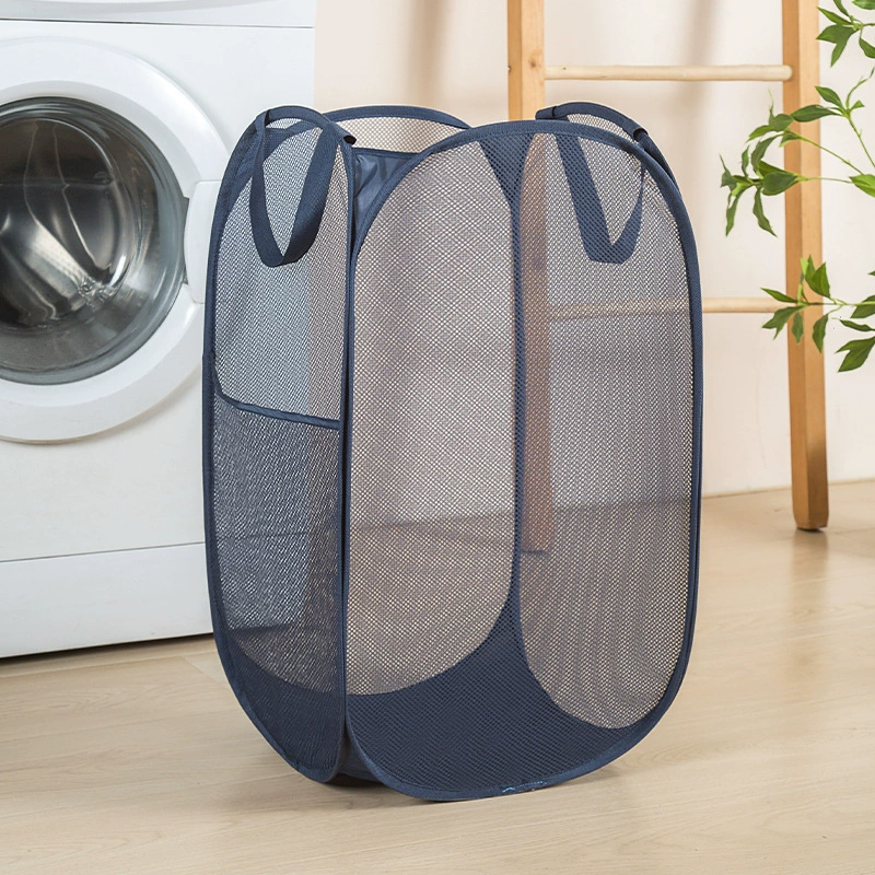Laundry Basket, foldable mesh storage basket, vertical/horizontal 36×36×58 cm, lightweight