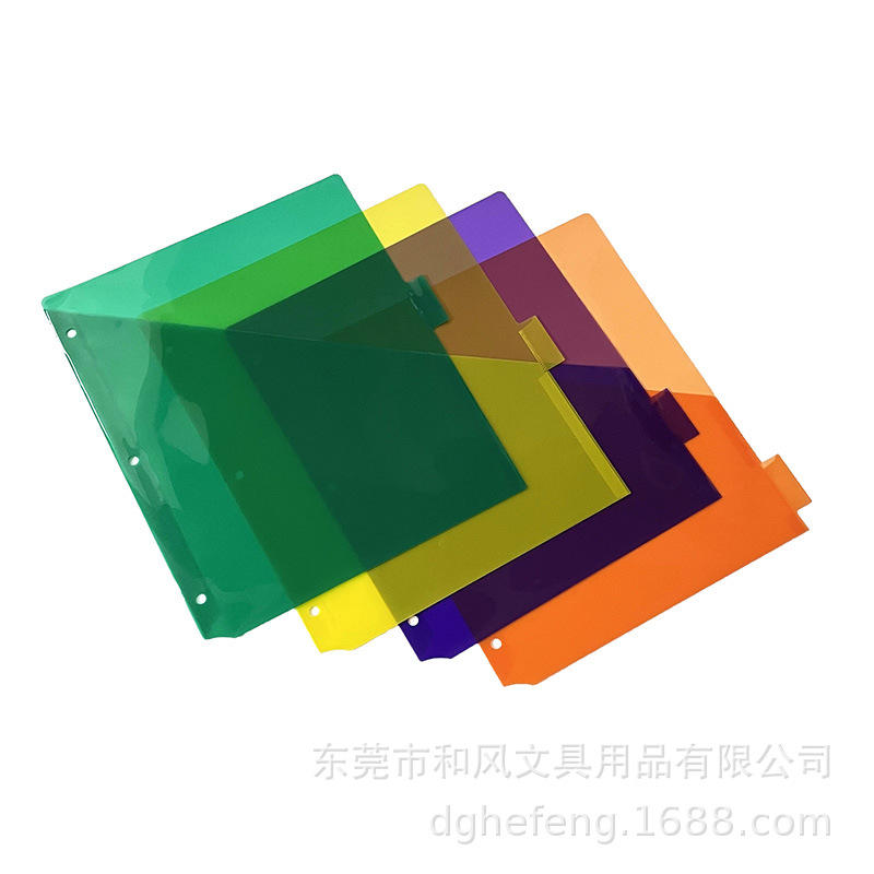 5タブ分離ページ3穴レインボーインデックス分離リフィルバッグラベルファイルバッグA4米国規格分類シート