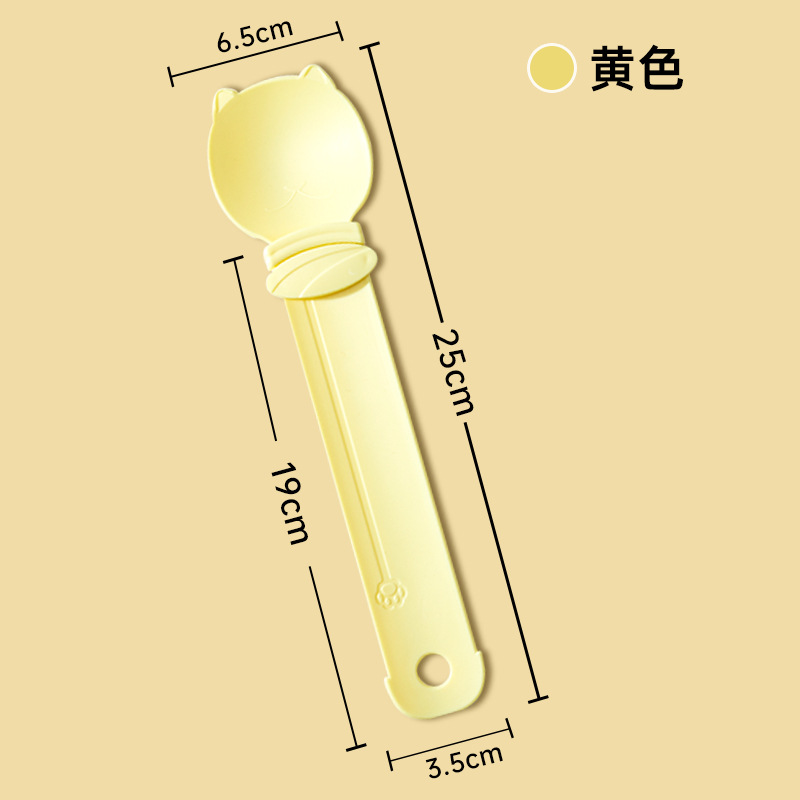 Cuchara de alimentación de tira de gato, pellizque deslizante, anti-mordisco, bocadillos especiales, almacenamiento colgante, alimentación de gato, extractor de artefacto