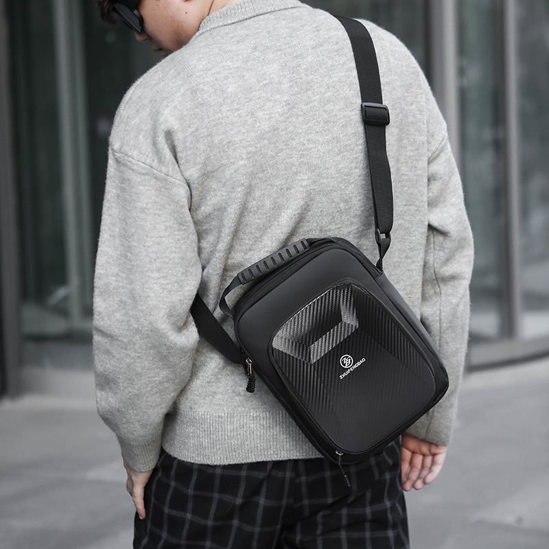 New Retro Style Shoulder Bag, Cross-Leg Bag, Waist Bag, Motorcycle Style Side Bag, Men's Shoulder Hard Shell Outdoor Cycling Waist Bag for Women